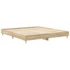 vidaXL Estructura de cama sin colch&oacute;n roble Sonoma 200x200 cm