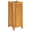 vidaXL Jardinera con forro madera maciza de acacia 31x31x75 cm