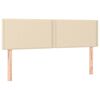 vidaXL Cama box spring con colch&oacute;n tela color crema 140x200 cm