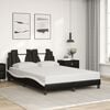 vidaXL Estructura de cama Viana con LED sin colchón negro blanco 120x200 cm