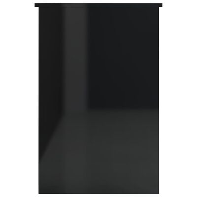 vidaXL Escritorio de aglomerado negro brillante 100x50x76 cm