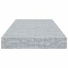 vidaXL Estantes flotantes pared 4 uds MDF gris hormig&oacute;n 50x23x3,8 cm