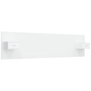 vidaXL Cabecero de cama con mesitas madera contrachapada blanco