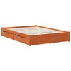 vidaXL Estructura de cama con caj&oacute;n Marr&oacute;n cera 160 x 200 cm