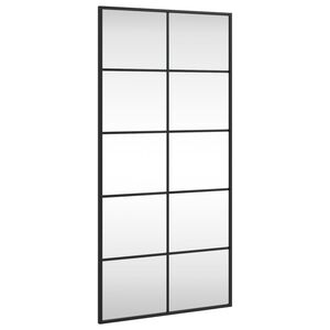 vidaXL Espejo de pared rectangular de hierro negro 50x100 cm