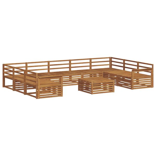 vidaXL Juegos de sof&aacute;s 10 pcs Natural Madera de Acacia S&oacute;lida