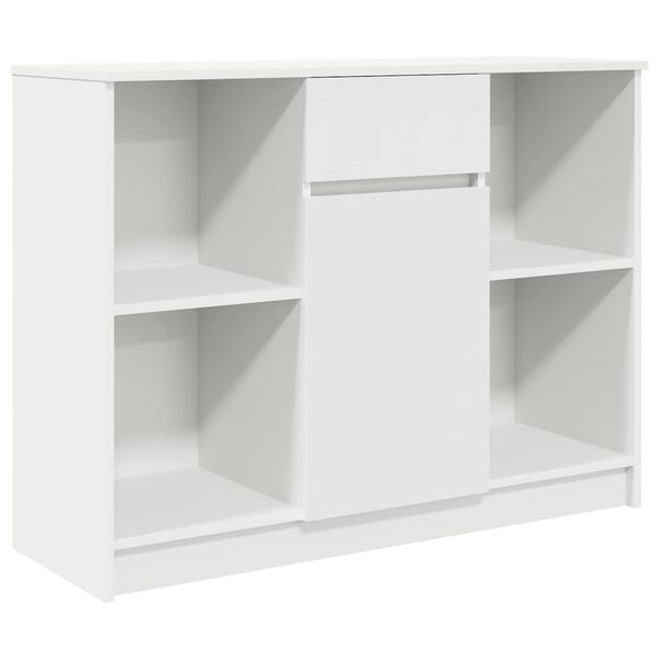 vidaXL Aparador con caj&oacute;n blanco 101x35x76 cm madera de ingenier&iacute;a