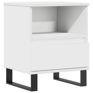 vidaXL Mesita de noche madera contrachapada blanco 40x35x50 cm