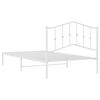 vidaXL Estructura cama sin colch&oacute;n con cabecero metal blanco 100x200cm