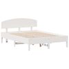 vidaXL Estructura de cama sin colch&oacute;n madera maciza blanca 120x190 cm