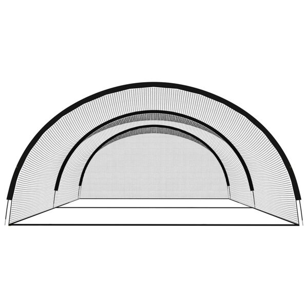 vidaXL Red de bateo para béisbol poliéster negro 500x400x250 cm