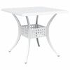 vidaXL Conjunto de mesa de jard&iacute;n 3 pcs Blanco Aluminio fundido