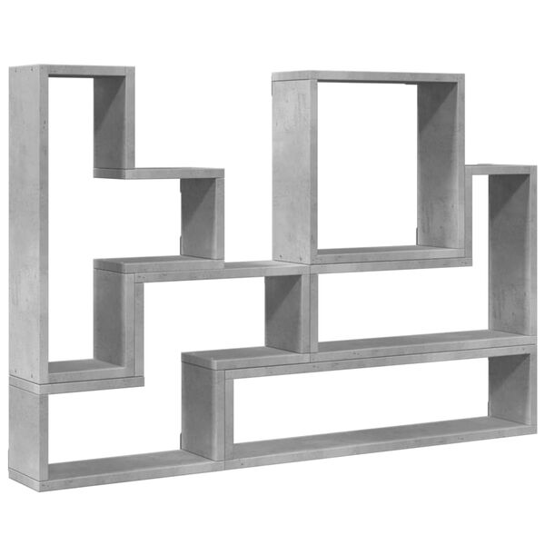 vidaXL Estanter&iacute;a de pared madera ingenier&iacute;a gris hormig&oacute;n 96x12x64 cm