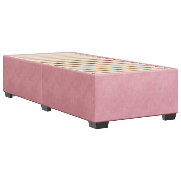 vidaXL Estructura de cama sin colchón terciopelo rosa 80x200 cm