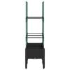 vidaXL Jardinera con enrejado PP negro 80x40x142,5 cm