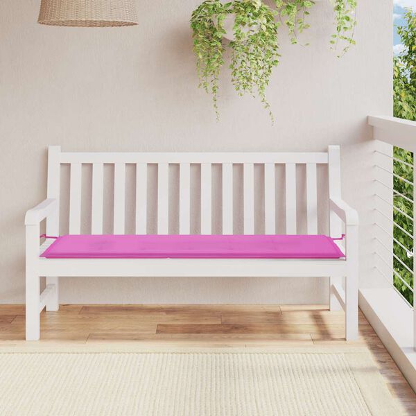 vidaXL Cojín para banco de jardín tela Oxford rosa 150x50x4 cm