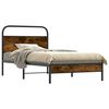 vidaXL Estructura de cama sin colch&oacute;n 90x190 cm madera roble ahumado