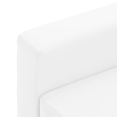 vidaXL Sofá de 2 plazas de cuero sintético blanco