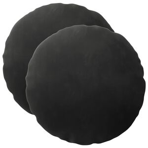vidaXL Coj&iacute;n con almohada HEERLEN 2 uds. Negro Terciopelo