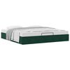vidaXL Estructura de cama otomana sin colch&oacute;n verde oscuro 200x200 cm