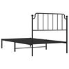 vidaXL Estructura cama sin colch&oacute;n con cabecero metal negro 100x190 cm