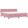 vidaXL Cama tipo Box Spring con colch&oacute;n Rosa 200 x 200 cm Poli&eacute;ster