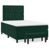 vidaXL Cama box spring con colch&oacute;n terciopelo verde oscuro 120x190 cm