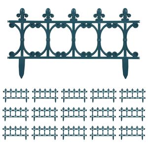 vidaXL Bordes de jard&iacute;n 16 unidades PP verde 10 m