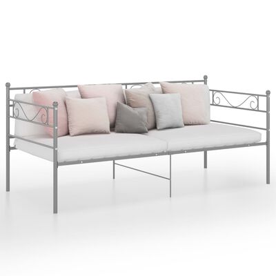vidaXL Estructura de sofá cama de metal gris 90x200 cm