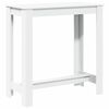 vidaXL Mesa alta de bar madera ingeniería blanca 102x50x103,5 cm