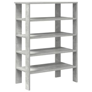vidaXL Zapatero madera contrachapada gris hormig&oacute;n 61x32x87,5cm