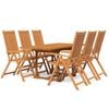 vidaXL Juego de comedor de jard&iacute;n 7 piezas 120-170 cm