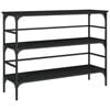 vidaXL Mesa consola madera de ingenier&iacute;a negro 100x32x75 cm