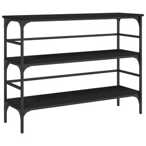 vidaXL Mesa consola madera de ingenier&iacute;a negro 100x32x75 cm