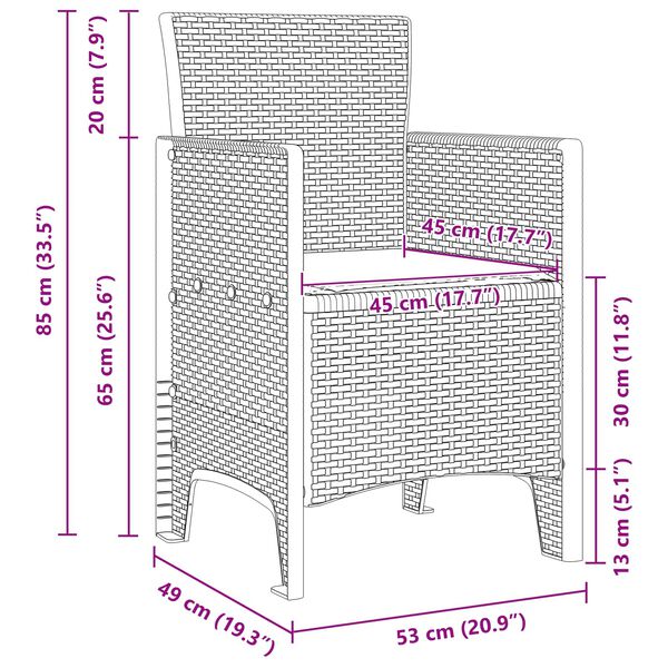 vidaXL Conjunto de Comedor de Jard&iacute;n 11 pcs Antracita Polirat&aacute;n
