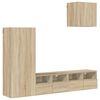 vidaXL Muebles de TV de pared 4 pzas madera de ingenier&iacute;a roble Sonoma