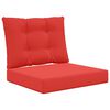 vidaXL Coj&iacute;n para sof&aacute; de exterior Poli&eacute;ster Rojo 60 x 50,5 x 8 cm