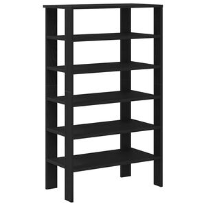vidaXL Zapatero madera contrachapada negro 61x32x105 cm