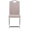 vidaXL Sillas de comedor voladizas 4 uds cuero sintético capuchino