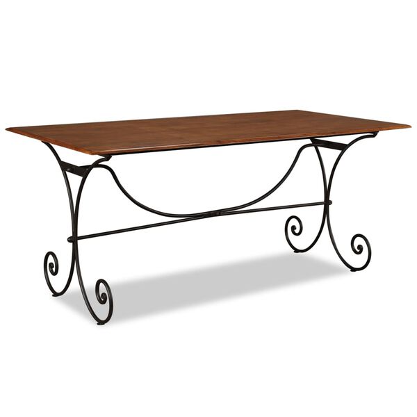 vidaXL Mesa de comedor madera maciza acabado miel 180x90x76 cm