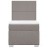 vidaXL Cama box spring con colch&oacute;n tela gris taupe 80x200 cm