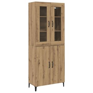 vidaXL Aparador alto 2 uds. Roble artisan 69,5 x 34 x 180 cm