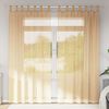 vidaXL Cortinas de gasa con trabillas 2 uds arena 140x225 cm