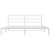 vidaXL Estructura cama sin colch&oacute;n con cabecero metal blanco 200x200cm