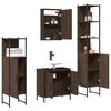 vidaXL Set de muebles ba&ntilde;o 4 pzas madera contrachapada roble marr&oacute;n