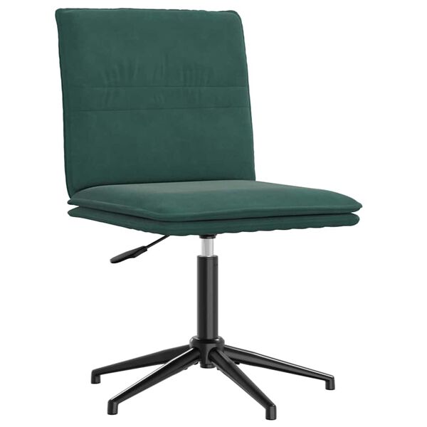 vidaXL Silla de comedor de terciopelo verde oscuro