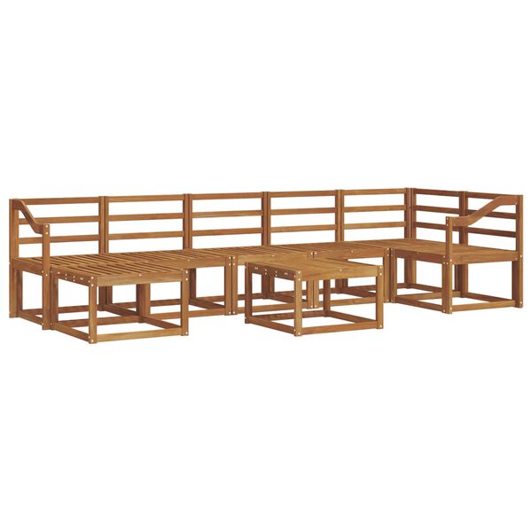 vidaXL Conjunto de sof&aacute;s de exterior 8 pcs Natural