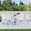 vidaXL Cojines silla jard&iacute;n 6 uds tela a rayas azul y blanco 40x40x4cm