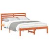 vidaXL Estructura de cama con cabecera Marr&oacute;n cera 120 x 190 cm