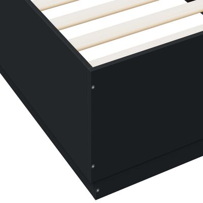 vidaXL Estructura de cama madera de ingeniería negra 100x200 cm